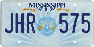 MS license plate JHR575