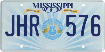 MS license plate JHR576