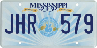 MS license plate JHR579