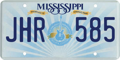 MS license plate JHR585