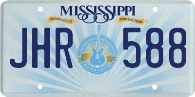 MS license plate JHR588