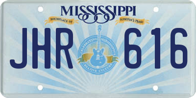 MS license plate JHR616