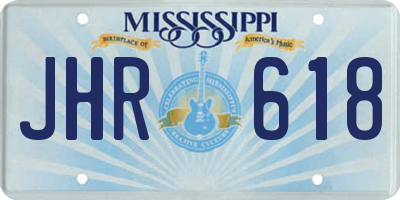 MS license plate JHR618