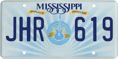MS license plate JHR619