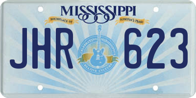 MS license plate JHR623