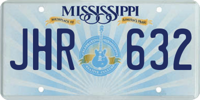 MS license plate JHR632
