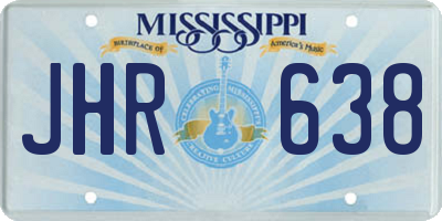 MS license plate JHR638