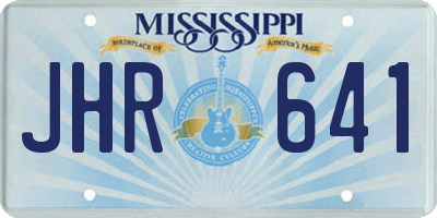 MS license plate JHR641