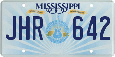 MS license plate JHR642
