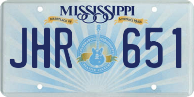 MS license plate JHR651