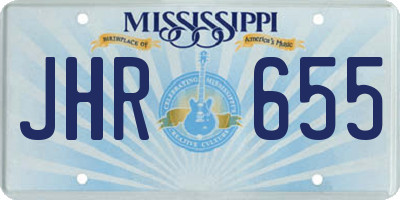 MS license plate JHR655