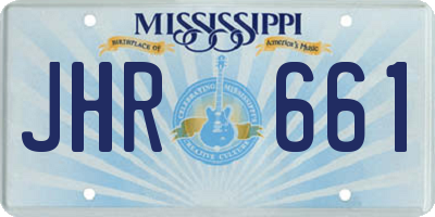 MS license plate JHR661