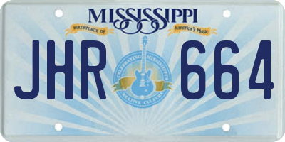 MS license plate JHR664