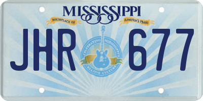 MS license plate JHR677