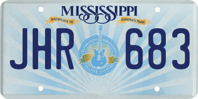 MS license plate JHR683