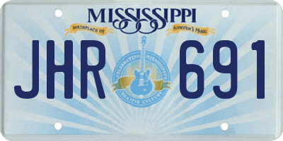 MS license plate JHR691