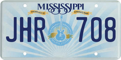 MS license plate JHR708