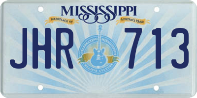 MS license plate JHR713