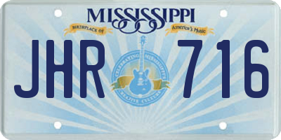 MS license plate JHR716