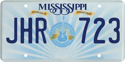 MS license plate JHR723
