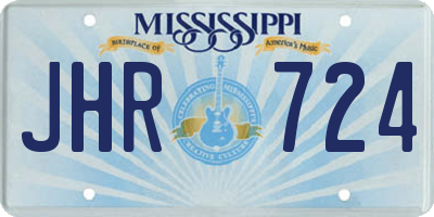 MS license plate JHR724