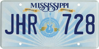 MS license plate JHR728