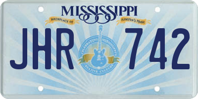 MS license plate JHR742