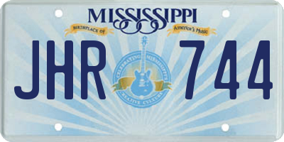 MS license plate JHR744