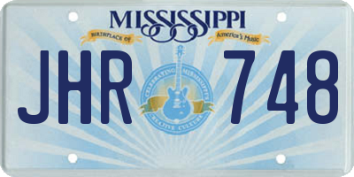 MS license plate JHR748
