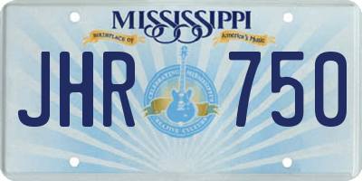MS license plate JHR750