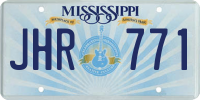 MS license plate JHR771