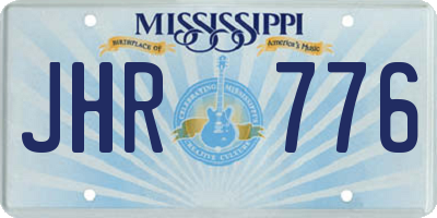 MS license plate JHR776