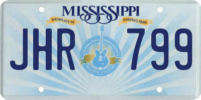 MS license plate JHR799
