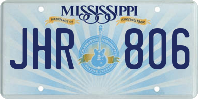 MS license plate JHR806