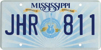 MS license plate JHR811