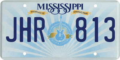 MS license plate JHR813