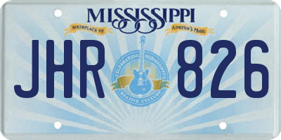 MS license plate JHR826