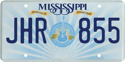 MS license plate JHR855