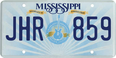 MS license plate JHR859