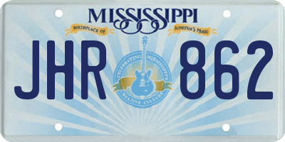 MS license plate JHR862