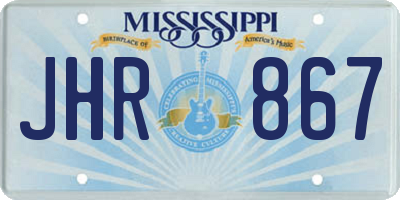 MS license plate JHR867
