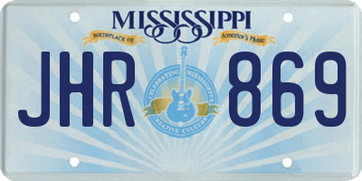 MS license plate JHR869