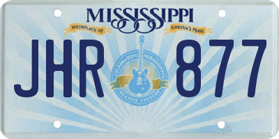MS license plate JHR877