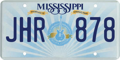 MS license plate JHR878