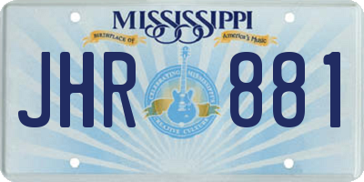 MS license plate JHR881