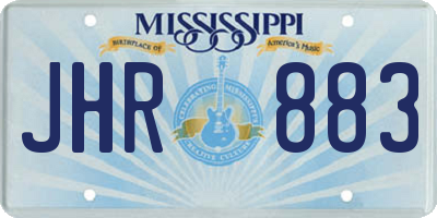 MS license plate JHR883