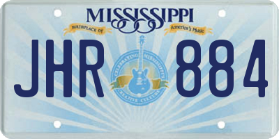 MS license plate JHR884