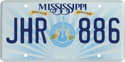 MS license plate JHR886