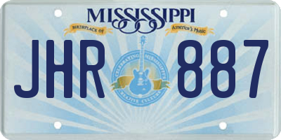 MS license plate JHR887