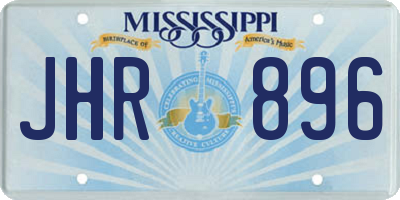 MS license plate JHR896